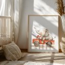 Ver imagem 4 de Kit 3 Quadros Decorativos Infantil - Safari Motorista NO2 - 40x60 - Moldura Madeira