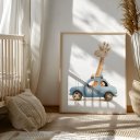 Ver imagem 3 de Kit 3 Quadros Decorativos Infantil - Safari Motorista NO2 - 40x60 - Moldura Madeira