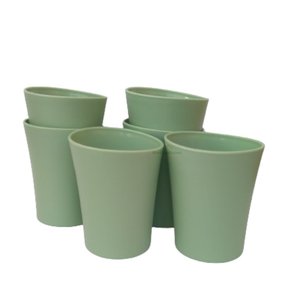 Kit 06 Copos Plastico Duro Resistente Bebidas 300ml Verde