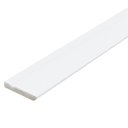 Ver imagem 1 de Kit com 5 Barras Rodapé de MDF 10CMX15MMX2.20m Revestido Frisado 11m Branco Moldurama