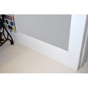 Ver imagem 2 de Kit com 5 Barras Rodapé de MDF 10CMX15MMX2.20m Revestido Frisado 11m Branco Moldurama