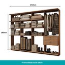 Ver imagem 4 de Guarda-Roupas Closet Modulado Alasca One 240cm 4 Peças com 2 Gavetas e Cabideiros Freijó Carraro
