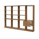 Ver imagem 3 de Guarda-Roupas Closet Modulado Alasca One 240cm 4 Peças com 2 Gavetas e Cabideiros Freijó Carraro