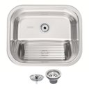 Ver imagem 1 de Tanque Encaixe Hera 34l Aço Inox Polido 50x40cm 94400/407 Tramontina
