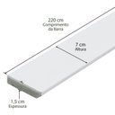 Ver imagem 3 de Kit com 5 Barras Rodapé de MDF 7cmX15mmX2.20m Revestido Liso  11m 