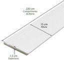 Ver imagem 4 de Kit com 10 Barras Rodapé de Mdf 15cm X 15mm X 2.20m Mdf Revestido Frisado Casablanca 22m