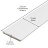 Kit com 10 Barras Rodapé de Mdf 15cm X 15mm X 2.20m Mdf Revestido Frisado Casablanca 22m - 4