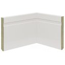 Ver imagem 1 de Kit com 10 Barras Rodapé de MDF 15CMX15MMX2.20MMDF Revestido Frisado 22m Branco Moldurama