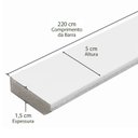 Ver imagem 3 de Kit com 10 Barras Rodapé de MDF 5cmX15mmX2.20m Revestido Liso  22m 