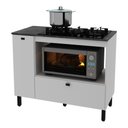 Ver imagem 4 de Balcão Cozinha para Cooktop 5 Bocas e Forno/micro-ondas 99,7cm 2 Portas Multimóveis Cr20500 Mármore Lunar