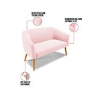 Ver imagem 5 de Kit 01 Namoradeira 02 Lugares E 02 Poltronas Rosa Bebê