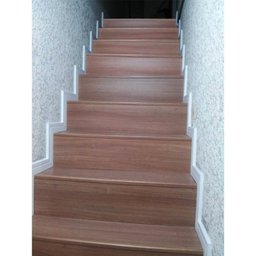 Kit com 10 Barras Rodapé de Mdf 7cm X 15mm X 2.20m Revestido Frisado Casablanca 22m - 2