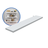 1 Prateleira Branca 50X10 Com Suporte Flutuante Mdf  Organizadora Decoração Cozinha Quarto Banheiro - 2