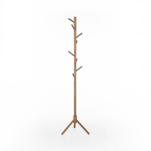 Cabideiro de Chão Zayn 170 Cm X 42 Cm Mel Escuro