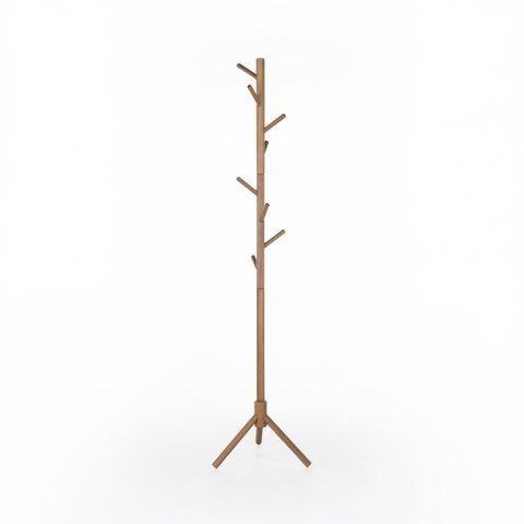 Cabideiro de Chão Zayn 170 Cm X 42 Cm Mel Escuro