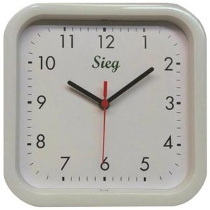 Relógio Quadrado Branco 25cm - 2302-00 - Sieg