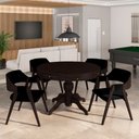 Ver imagem 7 de Conjunto Mesa de Jogos Carteado Bellagio Tampo Reversível e 4 Cadeiras Madeira Poker Base Estrela Ve