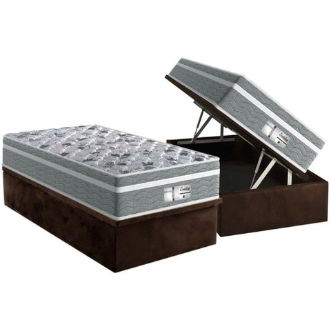 Cama Box Baú Solteiro: Colchão Molas Masterpocket Ensacadas Probel Prodormir Evolution + Base