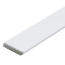 Ver imagem 1 de Kit com 15 Barras Rodapé de MDF 7CMX15MMX1.85m Revestido Liso 27,75m Branco Moldurama