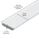 Ver imagem 3 de Kit com 15 Barras Rodapé de MDF 7CMX15MMX1.85m Revestido Liso 27,75m Branco Moldurama