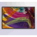 Ver imagem 4 de Quadro Pintura Ondas 60x40 Cm Vidro Impresso