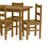 Mesa de Jantar 4 Cadeiras Madeira Maciça 115x75 Bonafé Imbuia - 2
