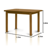 Mesa de Jantar 4 Cadeiras Madeira Maciça 115x75 Bonafé Imbuia - 3