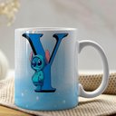 Ver imagem 1 de Caneca de Porcelana Stitch Letras A-z 325ml Azul Y