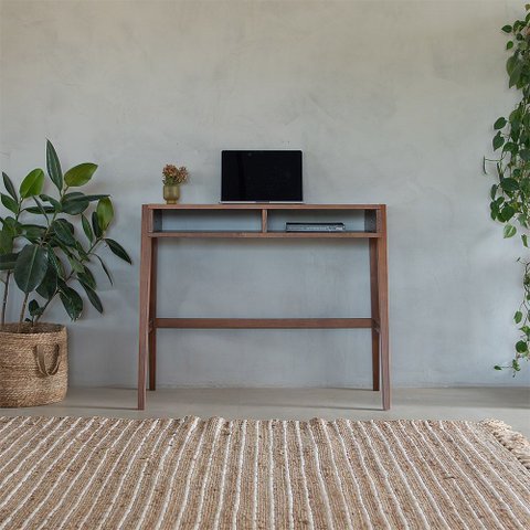 Mesa Escrivaninha Cwb em Madeira Castanho