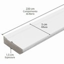 Ver imagem 3 de Kit com 20 Barras Rodapé de MDF 5CMX15MMX2.20m Revestido Frisado 44m Branco Moldurama