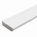 Ver imagem 1 de Kit com 20 Barras Rodapé de MDF 5CMX15MMX2.20m Revestido Frisado 44m Branco Moldurama