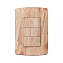 Ver imagem 1 de Interruptor 3 Teclas Simples com Placa 4x2 Matiz Pluzie:angelim