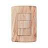 Interruptor 3 Teclas Simples com Placa 4x2 Matiz Pluzie:angelim - 1