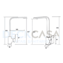 Ver imagem 6 de Misturador Monocomando Dck Cozinha Bica Alta Cromada Luxo Dc-6017A