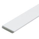 Ver imagem 1 de Kit com 20 Barras Rodapé de MDF 7CMX15MMX2.20m Revestido Liso 44m Branco Moldurama