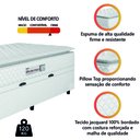 Ver imagem 6 de Cama Box Baú Solteiro Colchão Espuma D33 Pillow Top New Millenium Branco Hellen