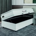 Ver imagem 3 de Cama Box Baú Solteiro Colchão Espuma D33 Pillow Top New Millenium Branco Hellen
