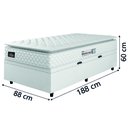 Ver imagem 5 de Cama Box Baú Solteiro Colchão Espuma D33 Pillow Top New Millenium Branco Hellen