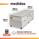 Ver imagem 3 de Cama Box Baú Solteiro Colchão Espuma D33 Pillow Top New Millenium Branco Hellen