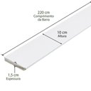 Ver imagem 3 de Kit com 20 Barras Rodapé Liso 10cmx1,5cmx220cmMDF Revestido 44m