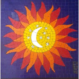 Mosaico para Piscina - Sol em Mosaico Tamanho 80cm - 1