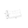 Almofada Cabeceira Ana Cama Casal 140cm Suede Bege Ms Decor - 4
