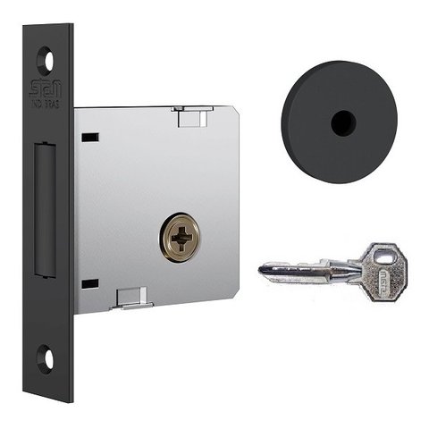 Fechadura Auxiliar Trava Segurança Tetra Stam 1004 Preta 40m