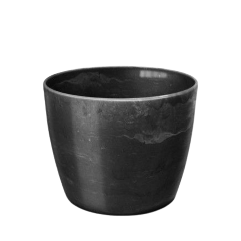 Cachepo Elegance Redondo 03 Preto Onix