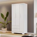 Ver imagem 3 de Armario Multiuso Ébano 3 Portas e 2 Gavetas Jcm:branco