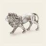 Escultura Decorativa Leão Prata em Poliresina 15 X 7CM MART - 2