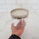 Ver imagem 4 de Pote Hermético Porta Mantimentos 1 Litro Transparente com Tampa Plástico Soprano Cinza