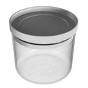 Ver imagem 1 de Pote Hermético Porta Mantimentos 1 Litro Transparente com Tampa Plástico Soprano Cinza