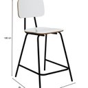 Ver imagem 3 de Cadeira/Banqueta Alta para Cozinha - Industrial Branco