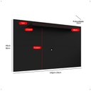 Ver imagem 6 de Painel Tv Smart 48 Polegadas Prateleira Organizadora Multiuso Porta Objeto Decoração Sala Quarto